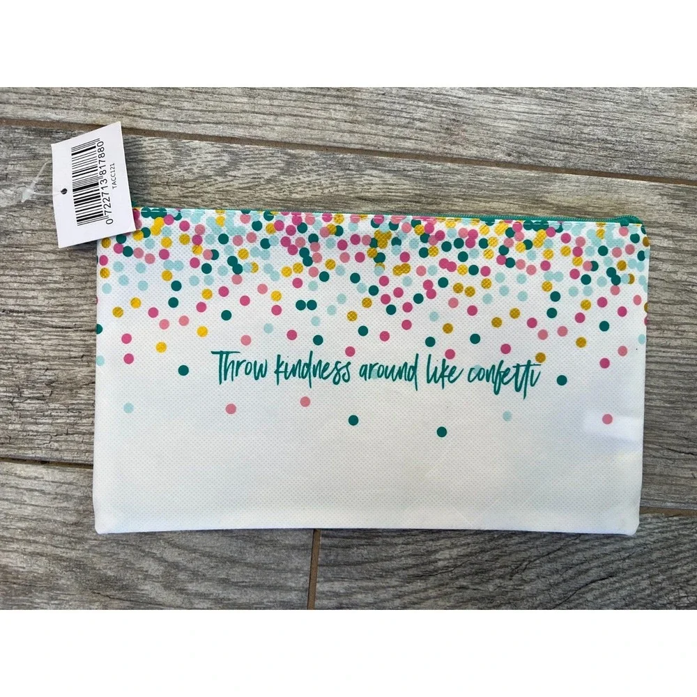 Thrive Cosmetics Makeup Bag Throw Kindness Around Like‎ Confetti NWT Travel Case